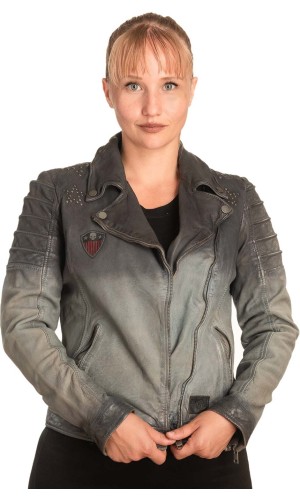 Γνήσιο Γυναικέιο Δερμάτινο Μπουφάν - B722