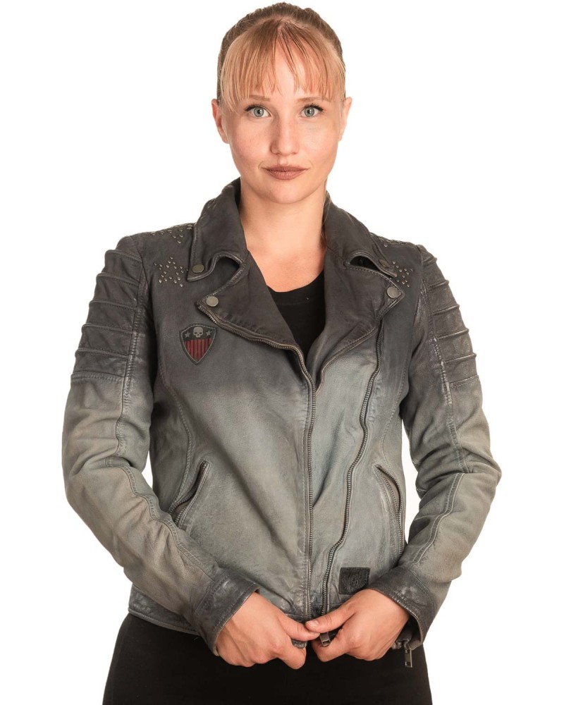 Γνήσιο Γυναικέιο Δερμάτινο Μπουφάν - B722