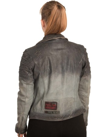 Γνήσιο Γυναικέιο Δερμάτινο Μπουφάν - B722