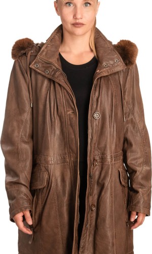 Γνήσιο Γυναικέιο Δερμάτινο Μπουφάν - B723