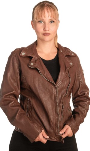 Γνήσιο Γυναικέιο Δερμάτινο Μπουφάν - B724