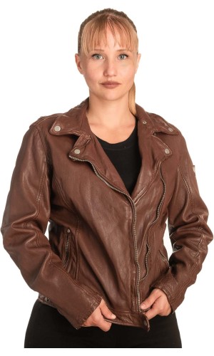 Γνήσιο Γυναικέιο Δερμάτινο Μπουφάν - B724