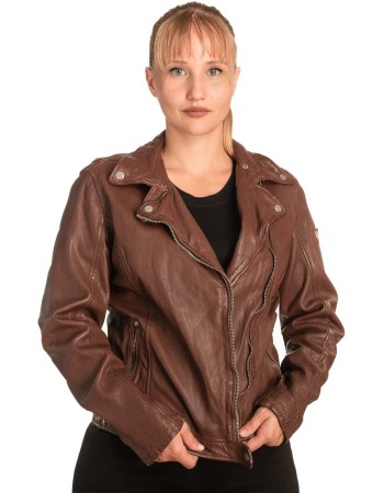 Γνήσιο Γυναικέιο Δερμάτινο Μπουφάν - B724