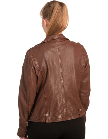 Γνήσιο Γυναικέιο Δερμάτινο Μπουφάν - B724