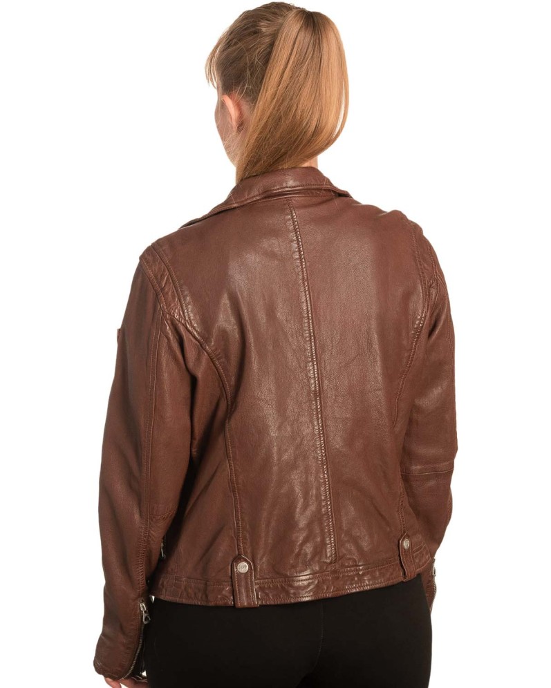 Γνήσιο Γυναικέιο Δερμάτινο Μπουφάν - B724