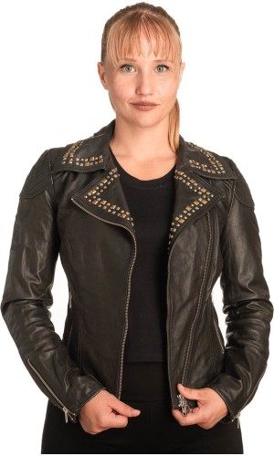 Γνήσιο Γυναικέιο Δερμάτινο Μπουφάν - B725