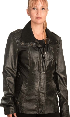 Γνήσιο Γυναικέιο Δερμάτινο Μπουφάν - B730