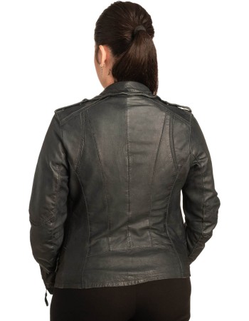 Γνήσιο Γυναικέιο Δερμάτινο Μπουφάν - B744
