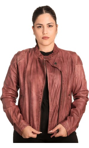 Γνήσιο Γυναικέιο Δερμάτινο Μπουφάν - B747