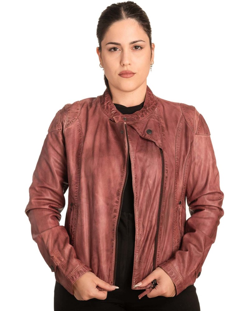 Γνήσιο Γυναικέιο Δερμάτινο Μπουφάν - B747