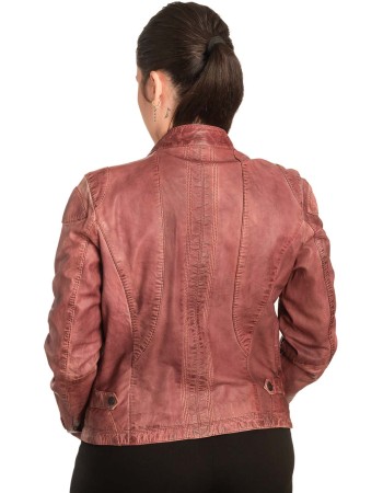 Γνήσιο Γυναικέιο Δερμάτινο Μπουφάν - B747