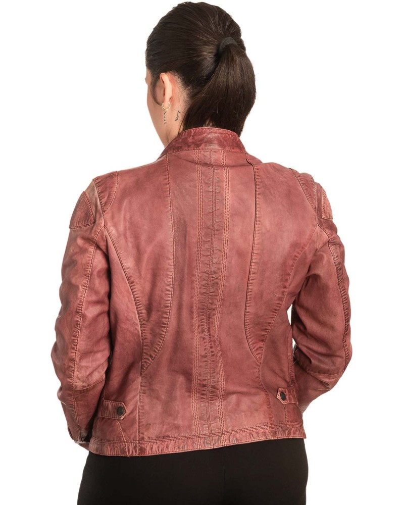 Γνήσιο Γυναικέιο Δερμάτινο Μπουφάν - B747