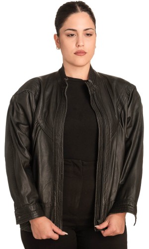 Γνήσιο Γυναικέιο Δερμάτινο Μπουφάν - B752