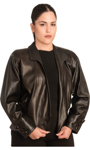 Γνήσιο Γυναικέιο Δερμάτινο Σακάκι - B755