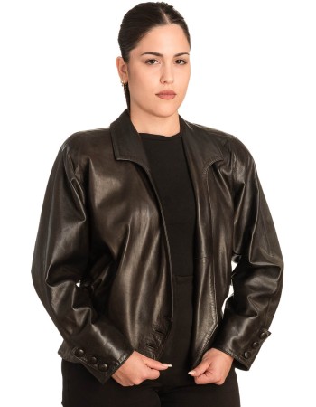 Γνήσιο Γυναικέιο Δερμάτινο Σακάκι - B755