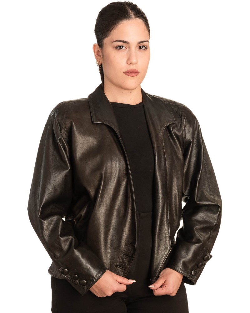 Γνήσιο Γυναικέιο Δερμάτινο Σακάκι - B755