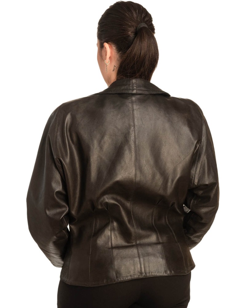 Γνήσιο Γυναικέιο Δερμάτινο Σακάκι - B755