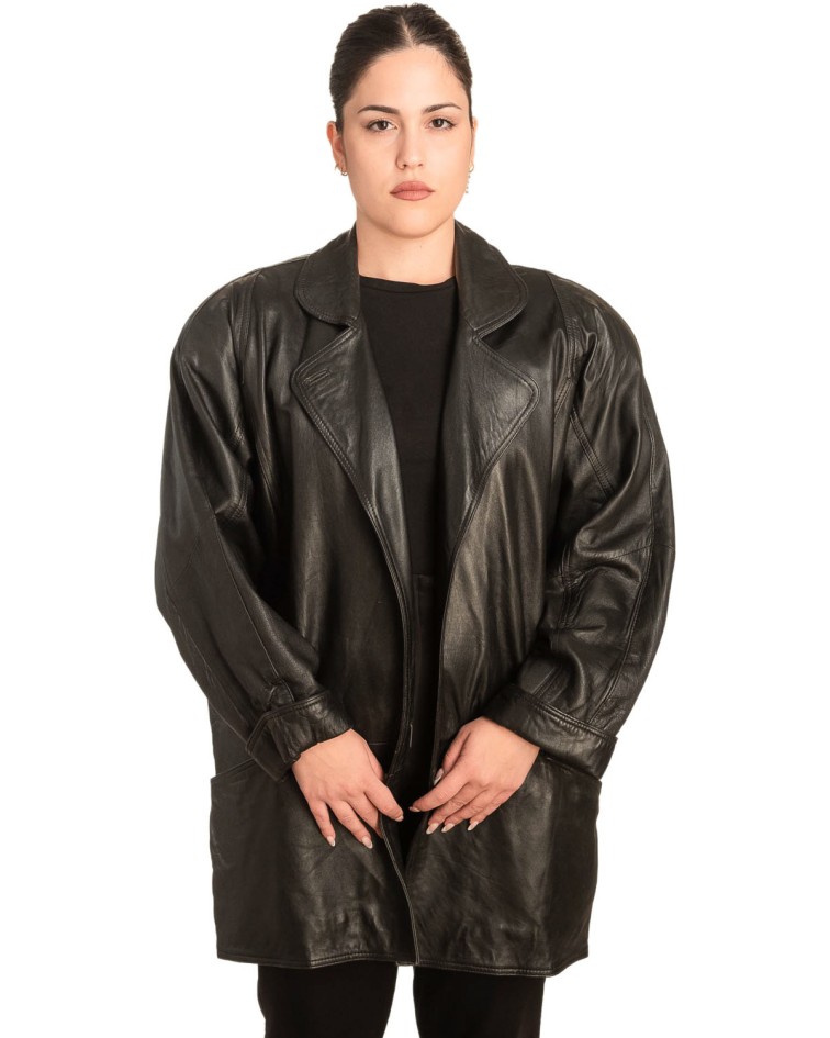 Γνήσιο Γυναικέιο Δερμάτινο Μπουφάν - B763