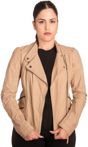 Γνήσιο Γυναικέιο Δερμάτινο Μπουφάν - B764