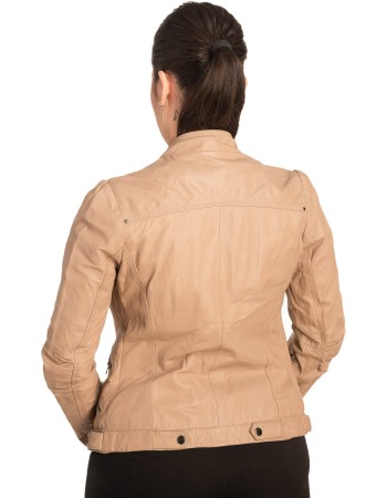 Γνήσιο Γυναικέιο Δερμάτινο Μπουφάν - B764