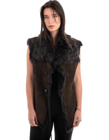 Γνήσια Γυναικεία Φυσική Γούνα Γιλέκο - F45