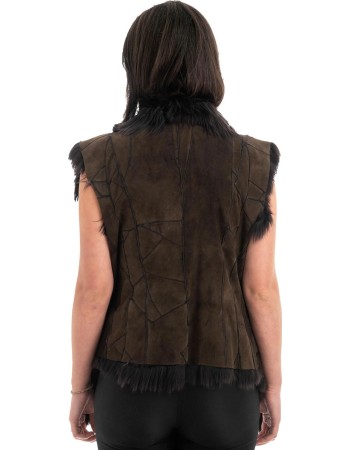 Γνήσια Γυναικεία Φυσική Γούνα Γιλέκο - F45