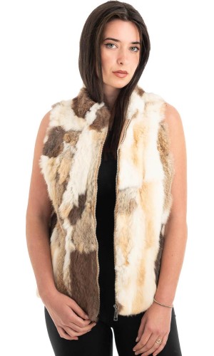 Γνήσια Γυναικεία Φυσική Γούνα Γιλέκο - F105