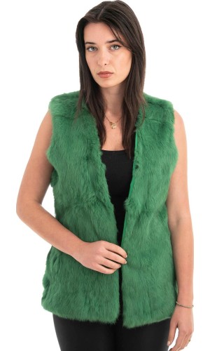 Γνήσια Γυναικεία Φυσική Γούνα Γιλέκο - F120
