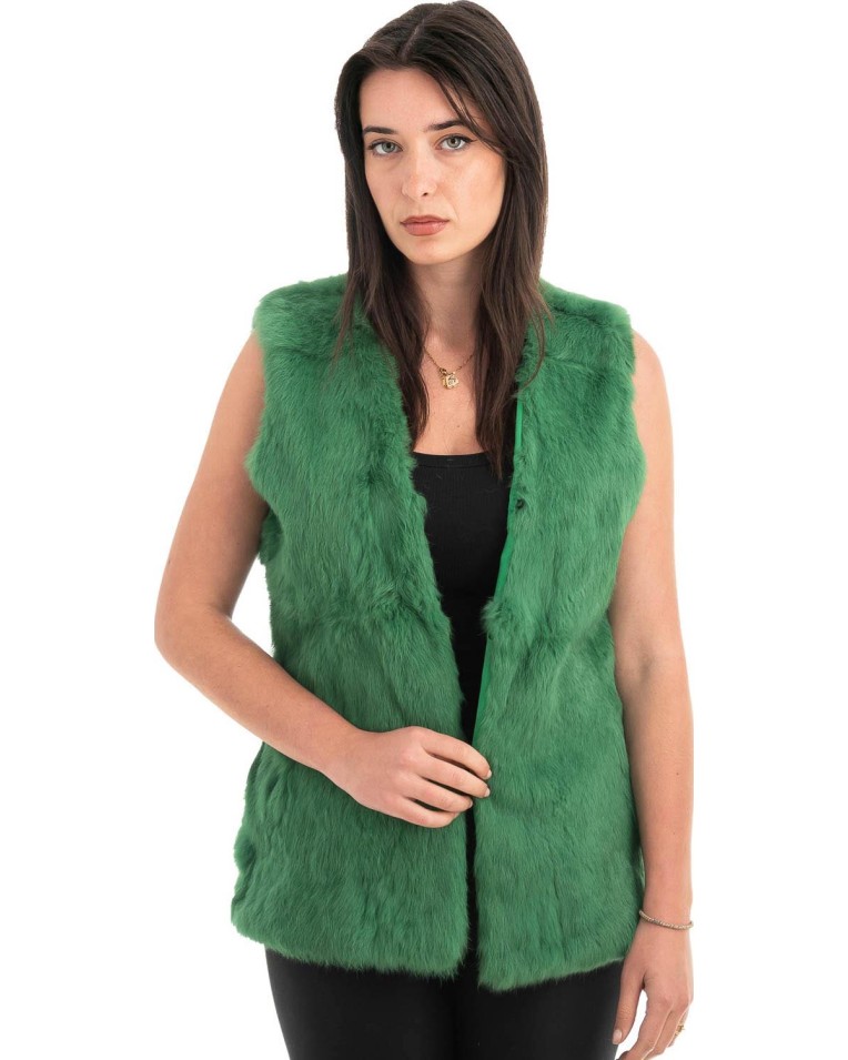 Γνήσια Γυναικεία Φυσική Γούνα Γιλέκο - F120