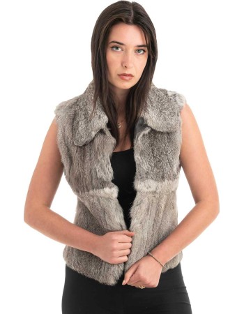 Γνήσια Γυναικεία Φυσική Γούνα Γιλέκο - F121
