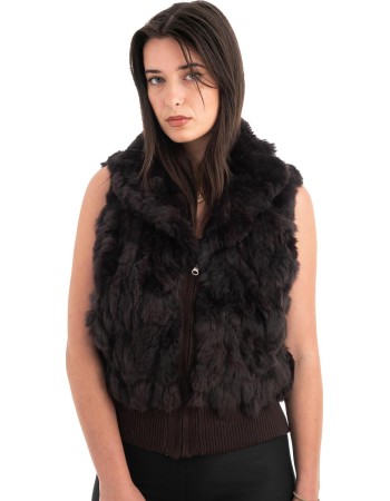 Γνήσια Γυναικεία Φυσική Γούνα Γιλέκο - F122