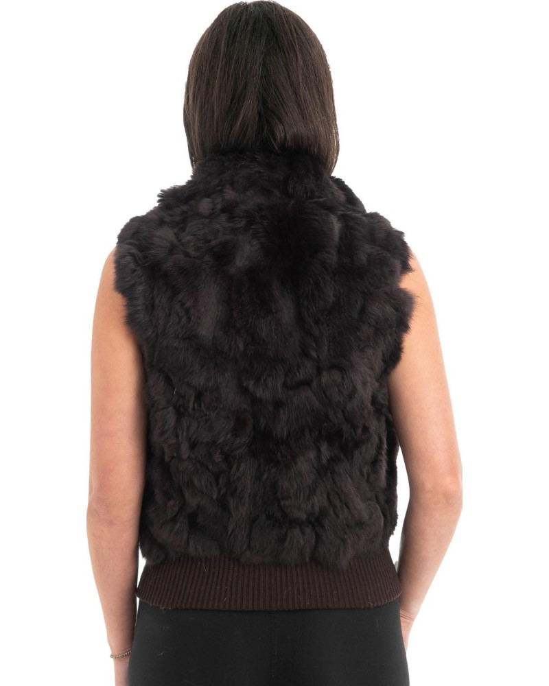 Γνήσια Γυναικεία Φυσική Γούνα Γιλέκο - F122