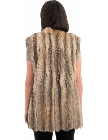 Γνήσια Γυναικεία Φυσική Γούνα Γιλέκο - F125