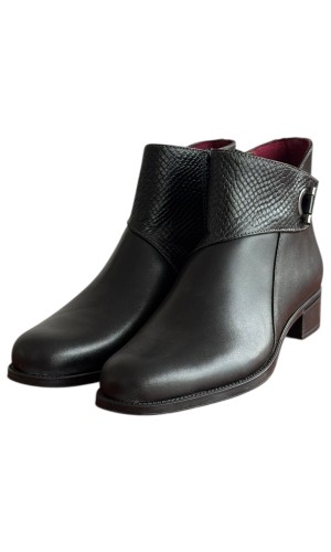 Δερμάτινο Γυναικείo Μποτάκι - F143