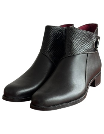 Δερμάτινο Γυναικείo Μποτάκι - F143