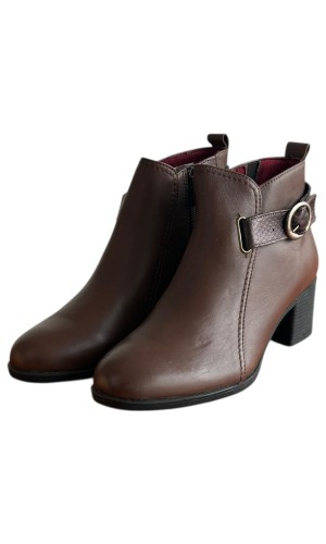 Δερμάτινο Γυναικείo Μποτάκι - F189