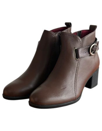Δερμάτινο Γυναικείo Μποτάκι - F189