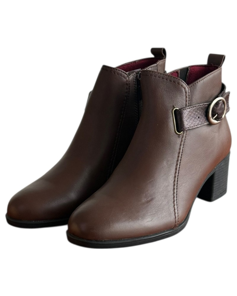 Δερμάτινο Γυναικείo Μποτάκι - F189