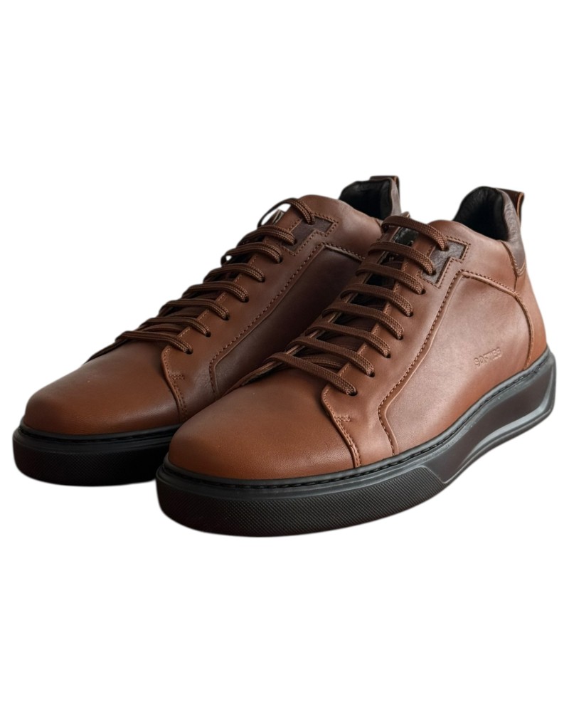  Δερμάτινο Ανδρικό Μποτάκι - F191