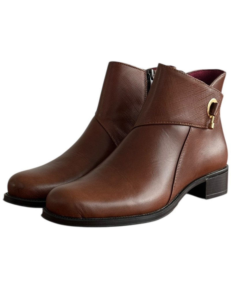 Δερμάτινο Γυναικείo Μποτάκι - F328