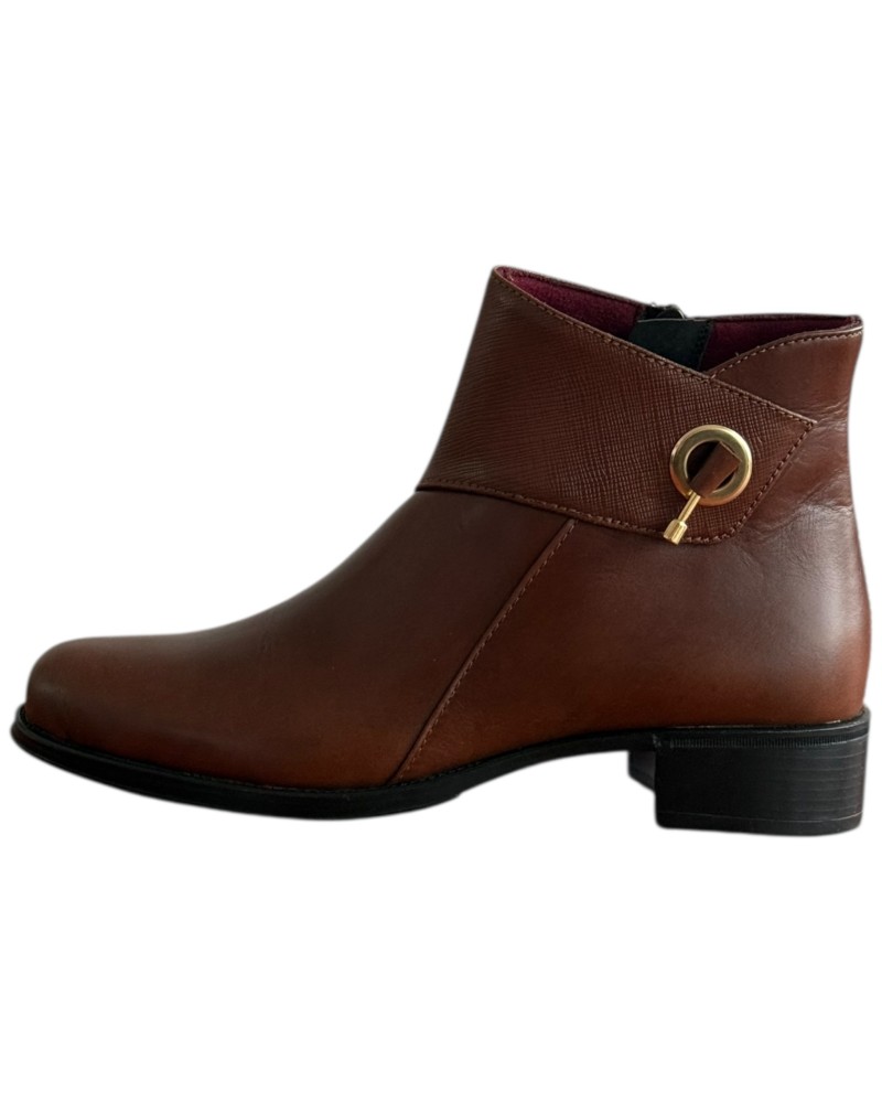 Δερμάτινο Γυναικείo Μποτάκι - F328