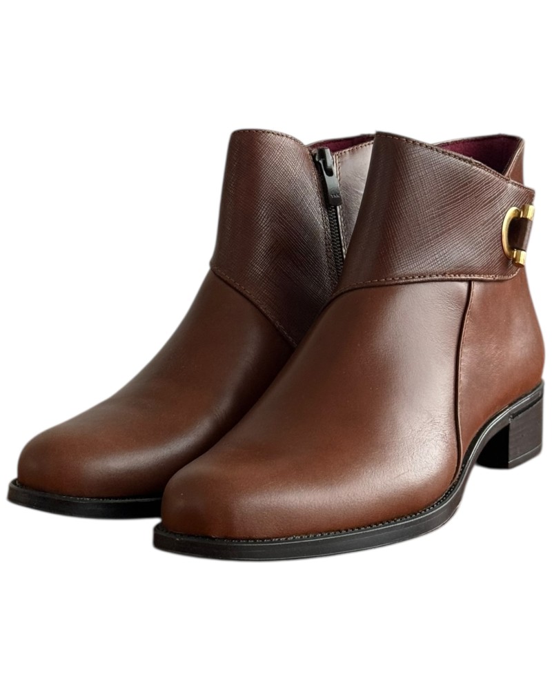 Δερμάτινο Γυναικείo Μποτάκι - F330