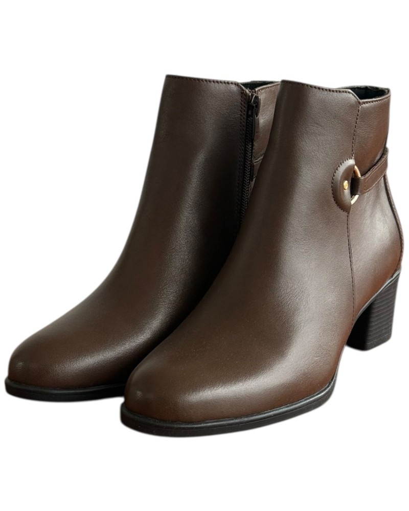 Δερμάτινο Γυναικείo Μποτάκι - F335