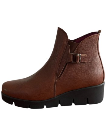 Δερμάτινο Γυναικείo Μποτάκι - F352