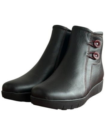 Δερμάτινο Γυναικείo Μποτάκι - F369