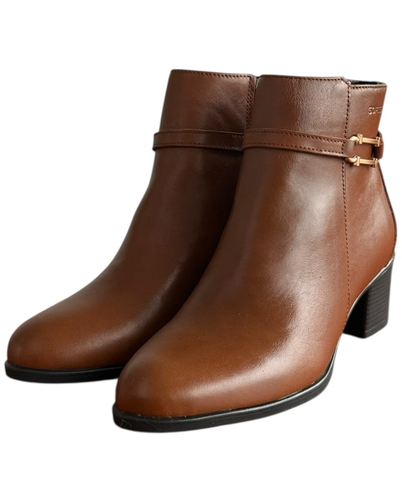 Δερμάτινο Γυναικείo Μποτάκι - F372