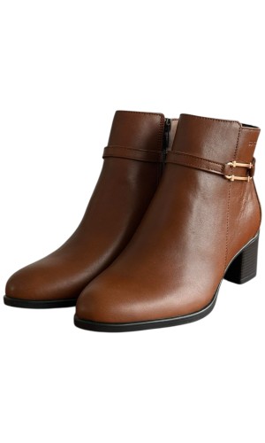 Δερμάτινο Γυναικείo Μποτάκι - F378