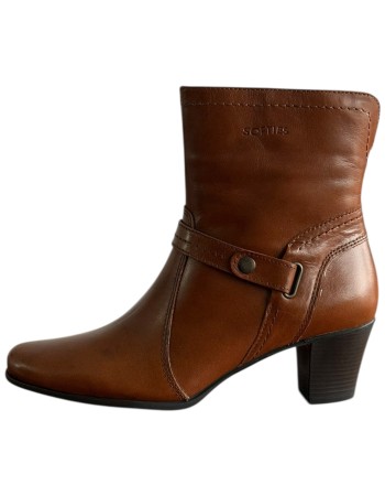 Δερμάτινο Γυναικείo Μποτάκι - F437