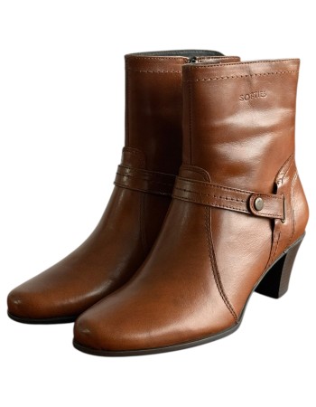 Δερμάτινο Γυναικείo Μποτάκι - F437