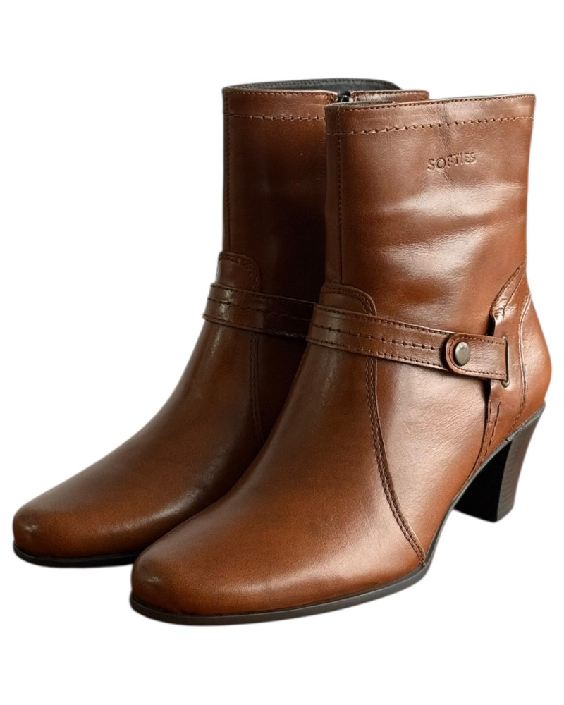 Δερμάτινο Γυναικείo Μποτάκι - F437